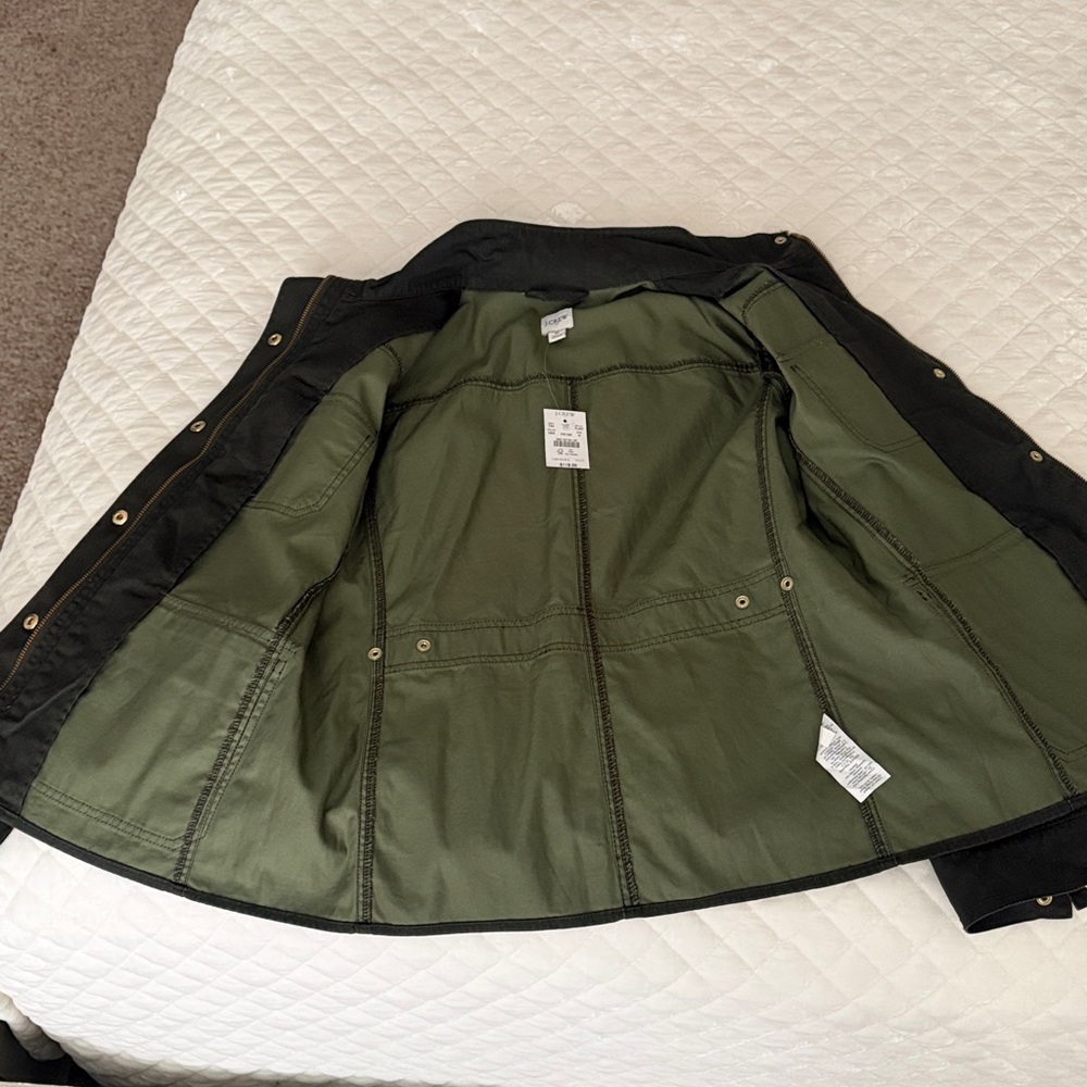 J.Crew, dark olive green utility jacket- NWT - Picture 3 of 4